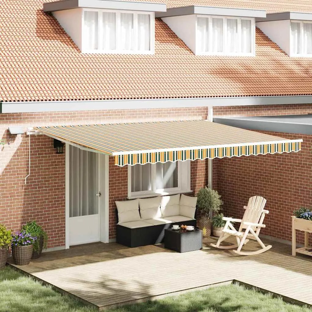 vidaXL Σκηνίτσα Αναδιπλούμενη with 450 x 300 εκ Πράσινο και κίτρινο