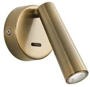 Απλίκα Φωτιστικό Τοίχου LED Αλουμίνιο Mystery H12,2 Φ7,5 Viokef 4271301 Χρυσό