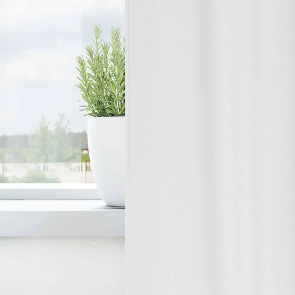 vidaXL Κουρτίνες 2 pcs Καθαρό Λευκό 260x140εκ. Πολυεστέρας