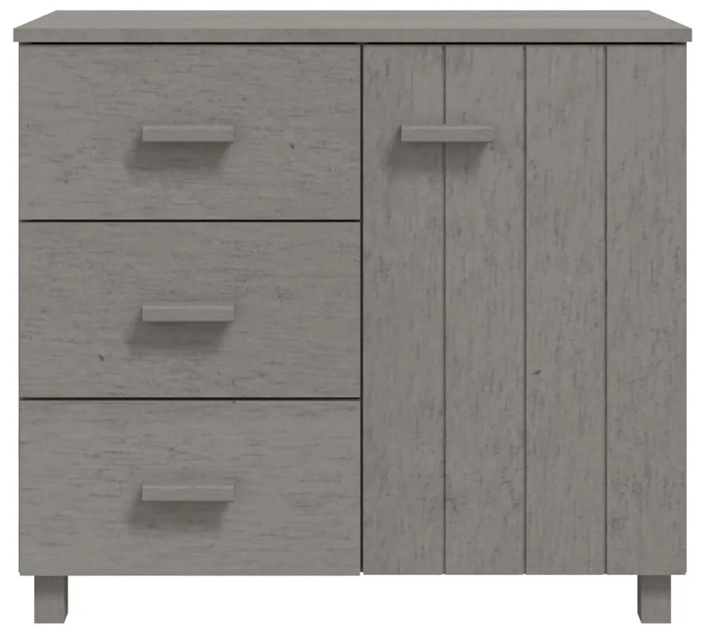 vidaXL Συρταριέρα HAMAR Αν. Γκρι 90 x 40 x 80 εκ. Μασίφ Ξύλο Πεύκου