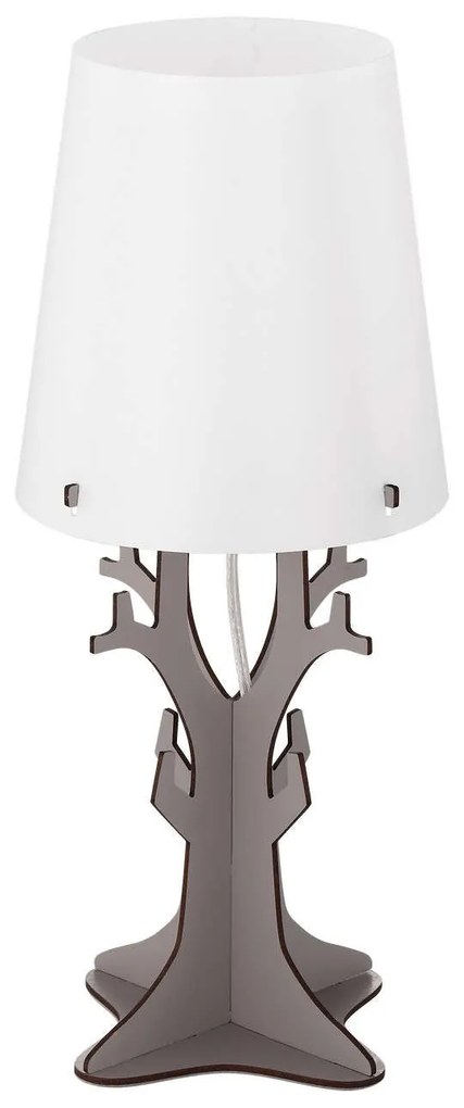 Επιτραπέζιο Φωτιστικό - Πορτατίφ 49366 Grey - White Huntsham Eglo Μέταλλο,Ξύλο