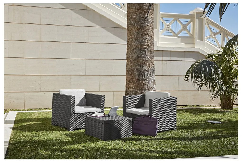 Σετ Τραπέζι με 2 Καρέκλες SP Berner Diva tete grafit