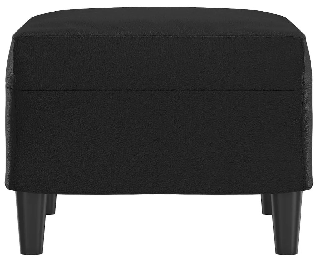 vidaXL Υποπόδιο Μαύρο 60 x 50 x 41 εκ. από Συνθετικό Δέρμα