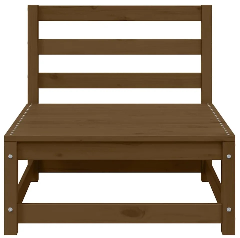 vidaXL Καναπέδες Κήπου Μεσαίοι 2 τεμ. Καφέ Μελί από Μασίφ Ξύλο Πεύκου