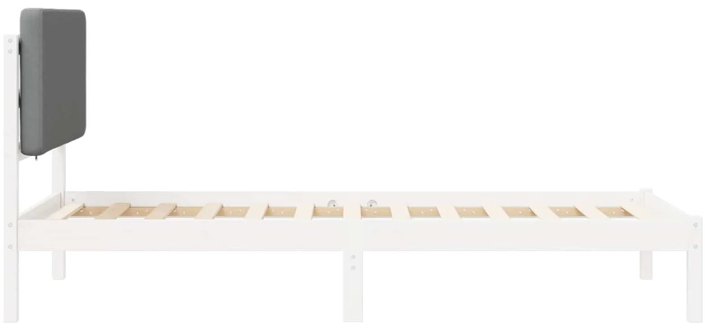 vidaXL Σκελετός Κρεβατιού με Επενδεδυμένο Κεφαλάρι Ανοιχτό γκρι