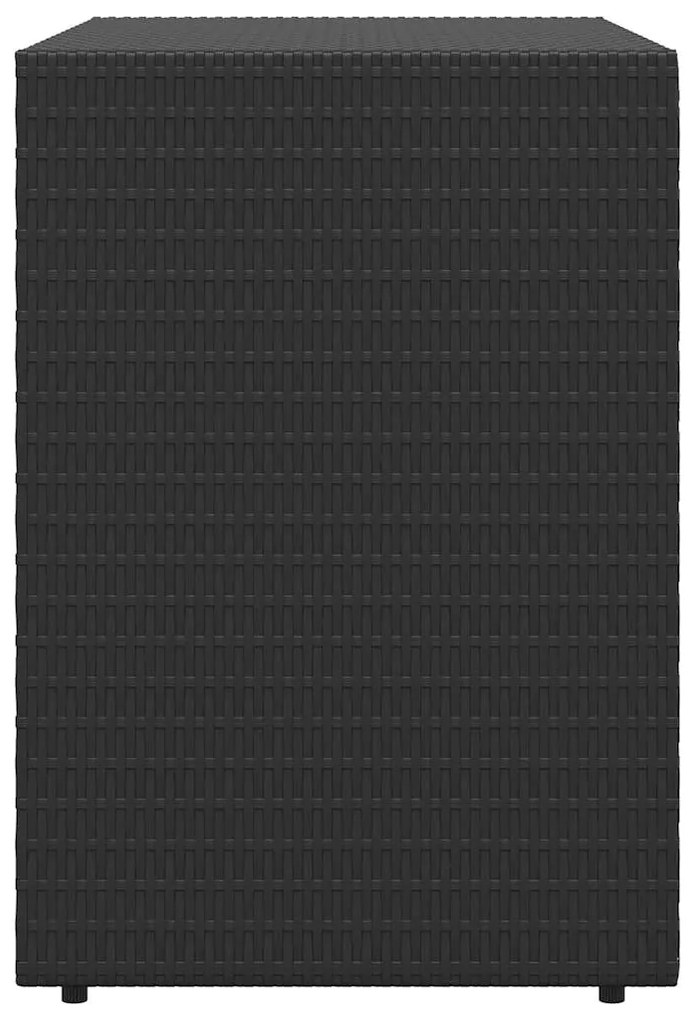 vidaXL Ντουλάπι Αποθήκευσης Κήπου Μαύρο 100x55,5x80 εκ. από Συνθετικό Ρατάν