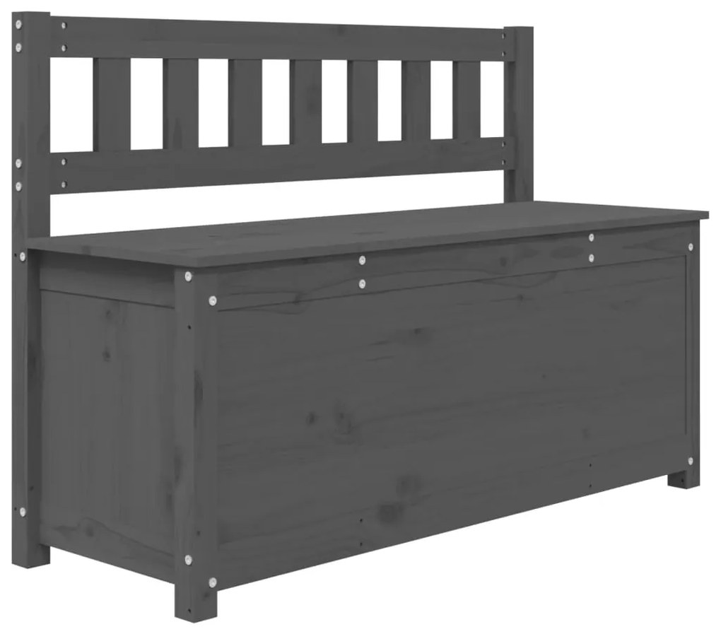vidaXL Πάγκος Γκρι 110 x 41 x 76,5 εκ. από Μασίφ Ξύλο Πεύκου