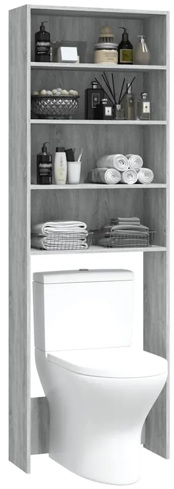 vidaXL Ντουλάπι Πλυντηρίου Γκρι Sonoma 64 x 24 x 190 εκ.
