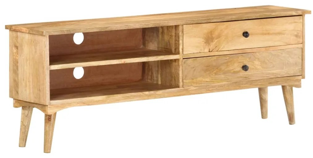 vidaXL Έπιπλο Τηλεόρασης 140 x 30 x 50 εκ. από Μασίφ Ξύλο Μάνγκο