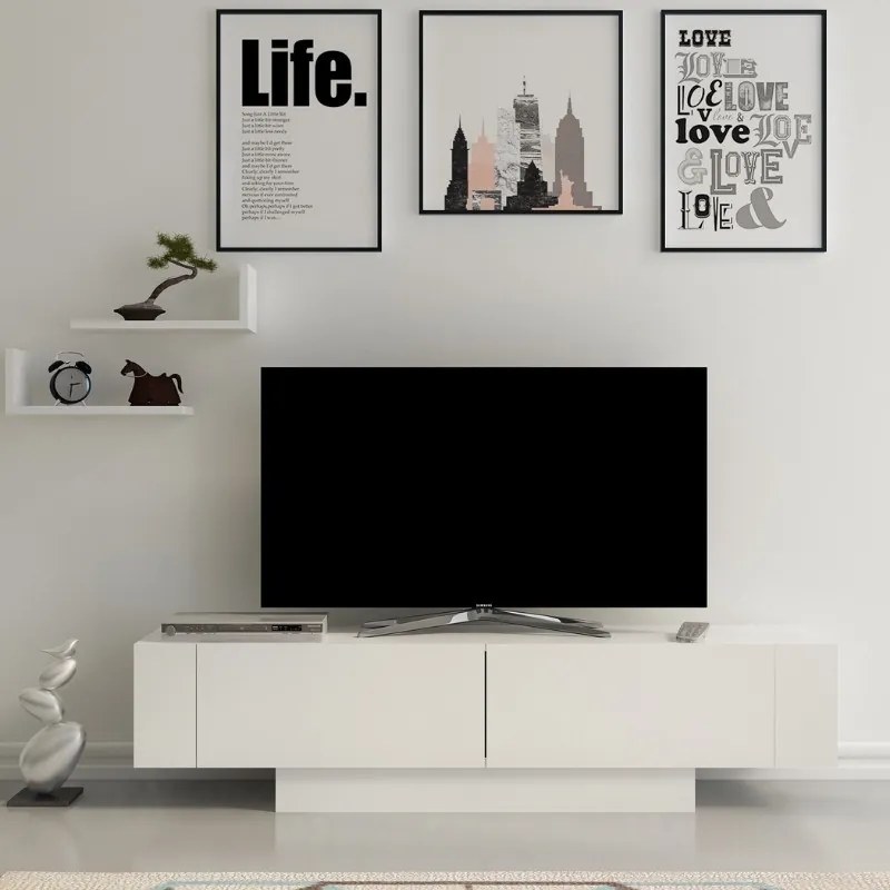 ΕΠΙΠΛΟ ΤΗΛΕΟΡΑΣΗΣ MATERA MEGAPAP ΧΡΩΜΑ ΛΕΥΚΟ 150X31,5X41,6ΕΚ.