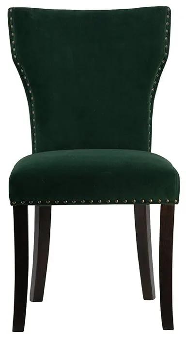Πολυθρόνα - καρέκλα με καπιτονέ ύφασμα και ξύλινο σκελετό - Βελούδο - 48581-GREE