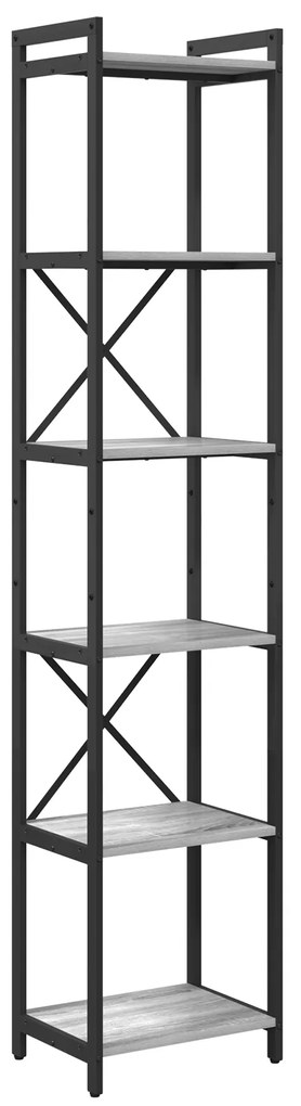 vidaXL Βιβλιοθήκη Γκρι sonoma 40 x 30 x 188 εκ Επεξεργασμένο ξύλο