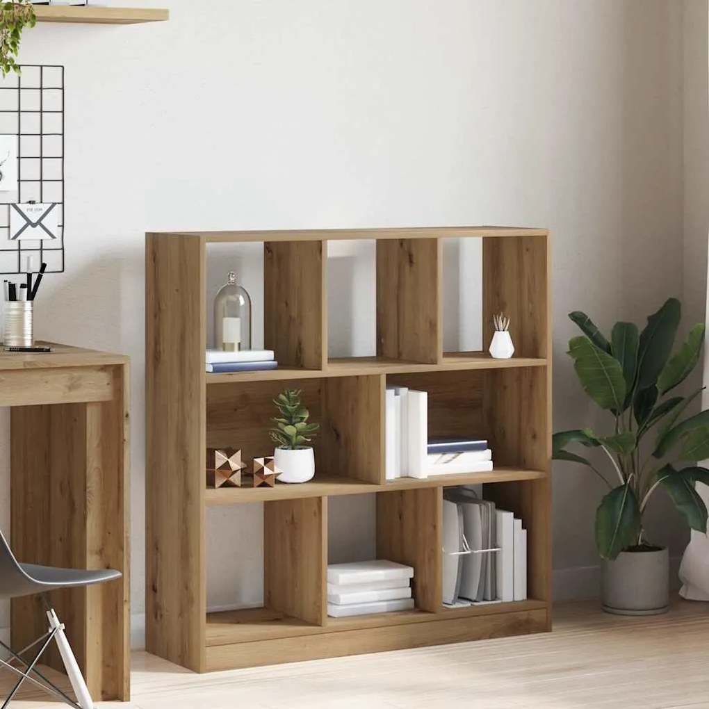 vidaXL Ντουλάπι βιβλίων Artisan Oak 97,5x29,5x100 cm Ξύλο μηχανής