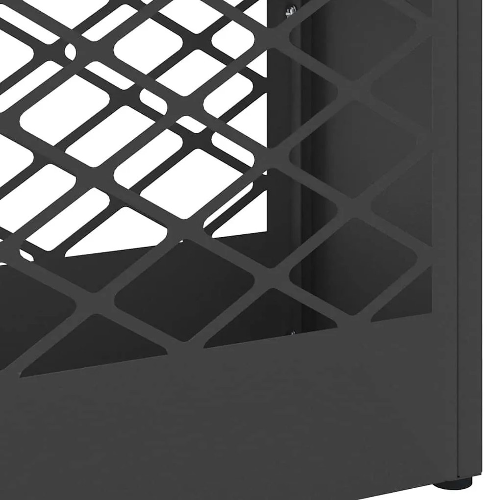 vidaXL Σχέδιο & βάση αποθήκευσης Μαύρο 28 x 12 x 41 εκ Ατσάλι