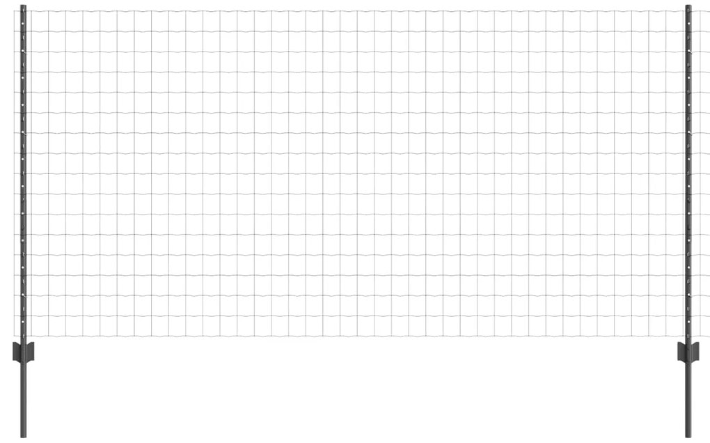 Τείχος και Πόστ Γκρι 1,2 x 25 m Ατσάλι