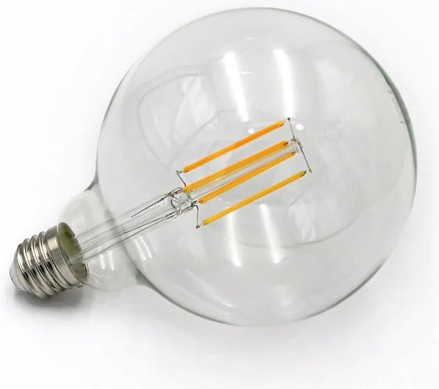 Adeleq Led Λάμπα Cog Globe Φ125 Διάφανο Ε27 8W Ντιμαριζόμενο Θερμό 13-2711258009