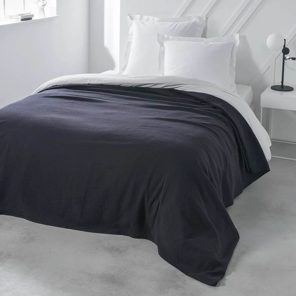 Ριχτάρια	 Today  Jete de Lit 220/240 Gaze de coton TODAY Essential Fusain