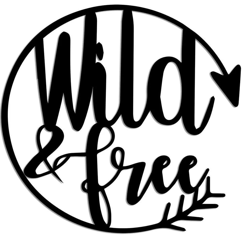 Διακοσμητικό Τοίχου Wild &amp; Free 891TNL3404 50x50cm Black Wallity Μέταλλο