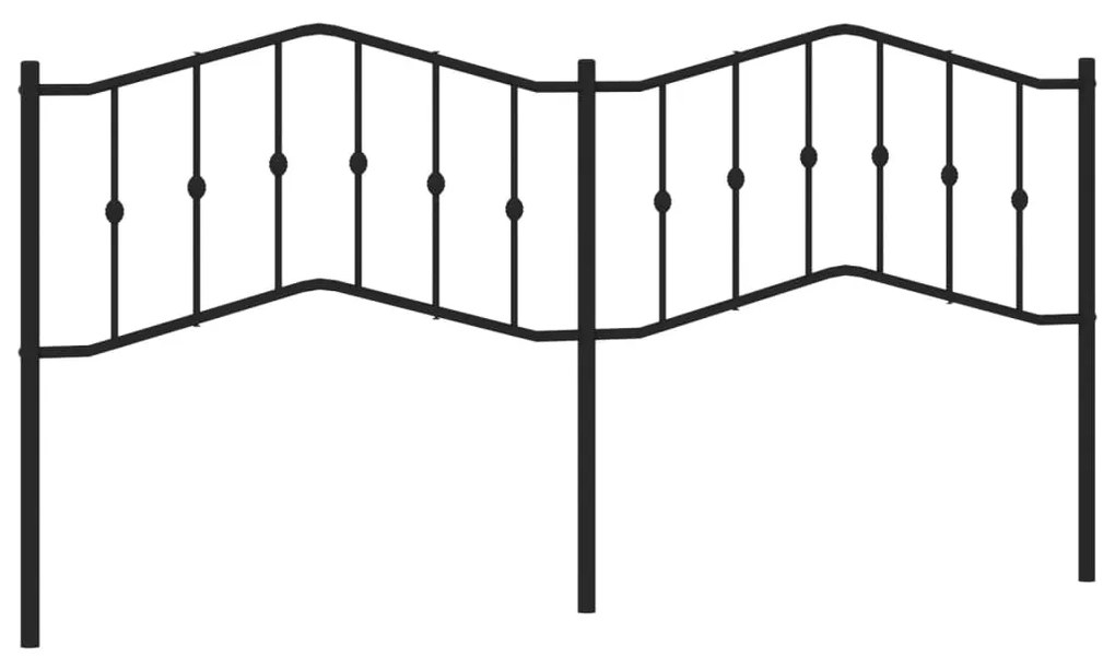 vidaXL Κεφαλάρι Μαύρο 193 εκ. Μεταλλικό
