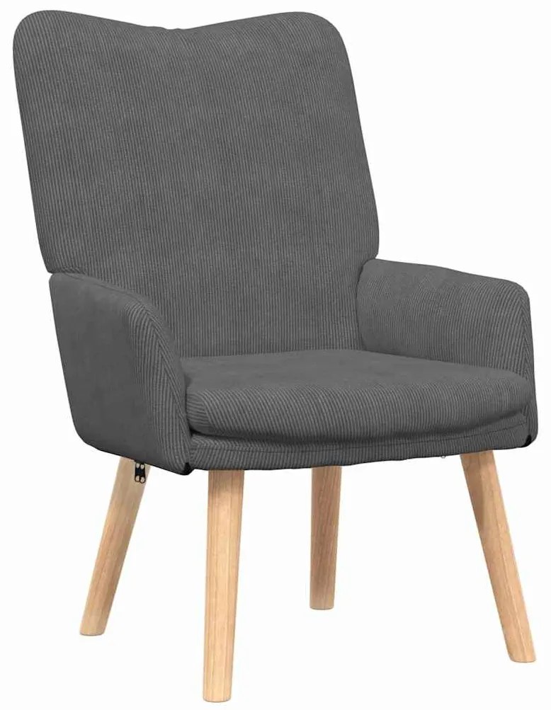 vidaXL Πολυθρόνα Σκούρο Γκρι 63 x 67 x 94 εκ. Υφάσματος Sherpa