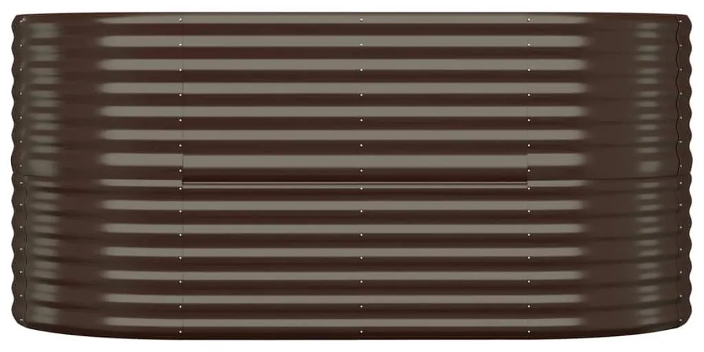 vidaXL Ζαρντινιέρα Καφέ 152x80x68 εκ. Γαλβανισμένος χάλυβας