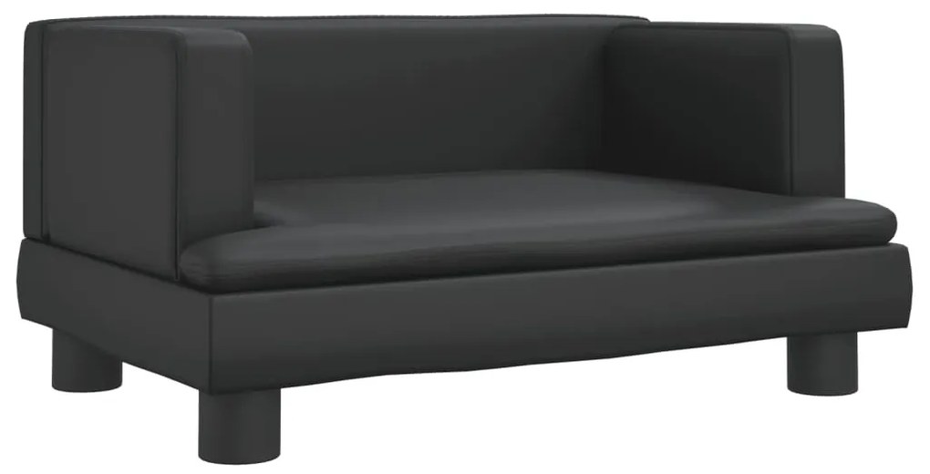 vidaXL Καναπές Παιδικός Μαύρος 60 x 40 x 30 εκ. από Συνθετικό Δέρμα