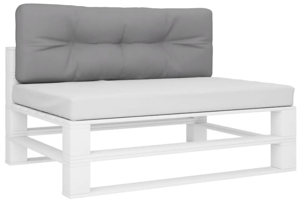 vidaXL Μαξιλάρι Παλέτας Γκρι 120 x 40 x 12 εκ. Υφασμάτινο