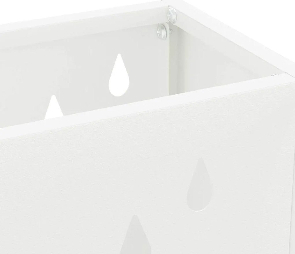 vidaXL Σχέδιο & βάση αποθήκευσης Λευκό 28 x 12 x 41 εκ Ατσάλι
