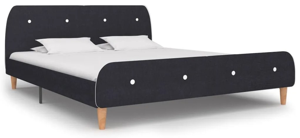 vidaXL Πλαίσιο Κρεβατιού Σκούρο Γκρι 160 x 200 εκ. Υφασμάτινο