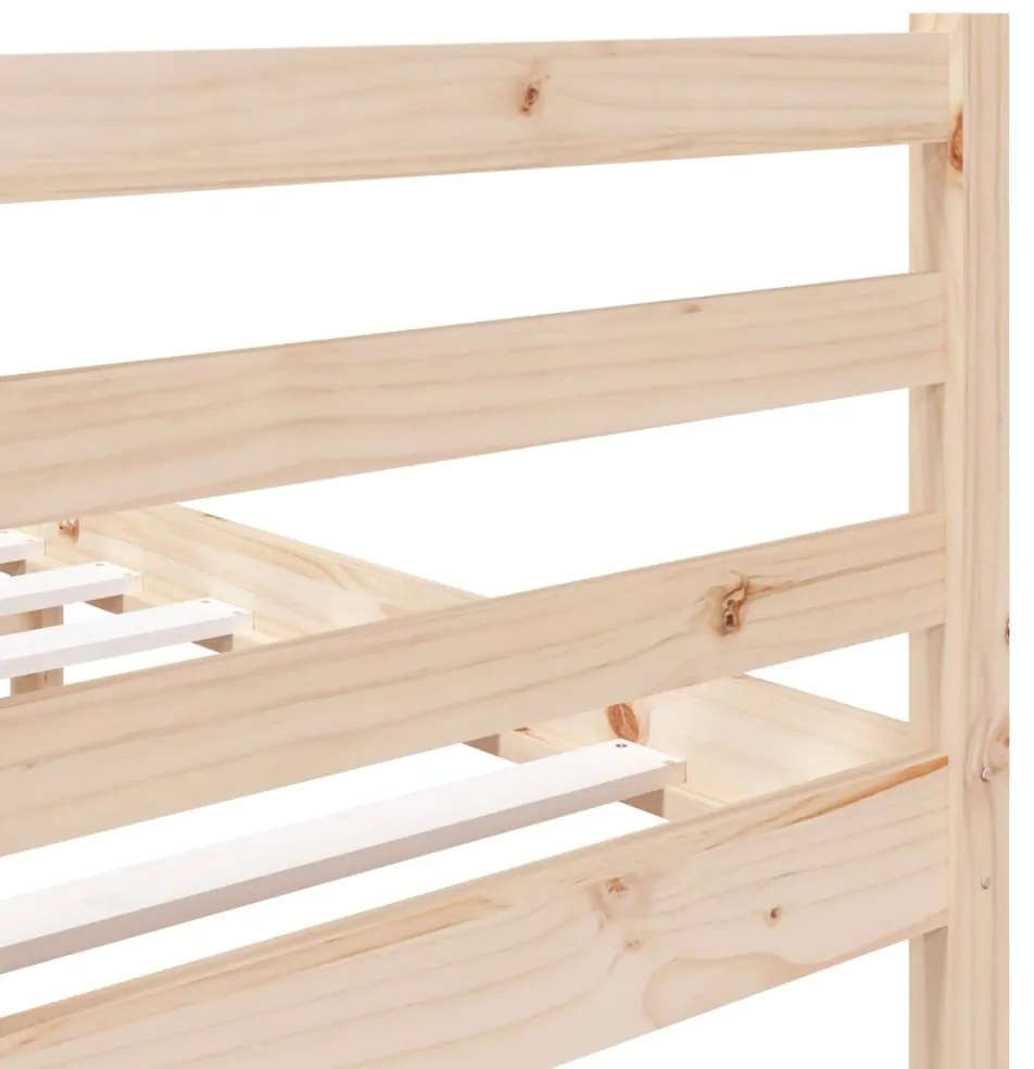 vidaXL Πλαίσιο Κρεβατιού 120 x 190 εκ. από Μασίφ Ξύλο Small Double