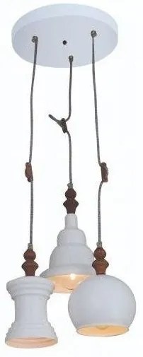 Φωτιστικό κρεμαστό TRIXY λευκό μεταλλικό HL-047RS-3P Homelighting-77-2744-Λευκό 77-2744