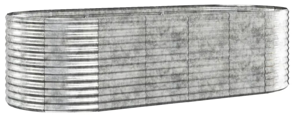 vidaXL Ζαρντινιέρα Ασημί 249x100x68 εκ. Γαλβανισμένος χάλυβας