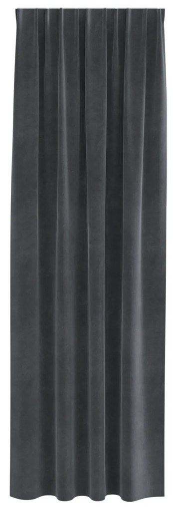 vidaXL Curtains Blackout  με ταινία 2 τεμάχια Ανοιχτό Γκρι Βελούδο