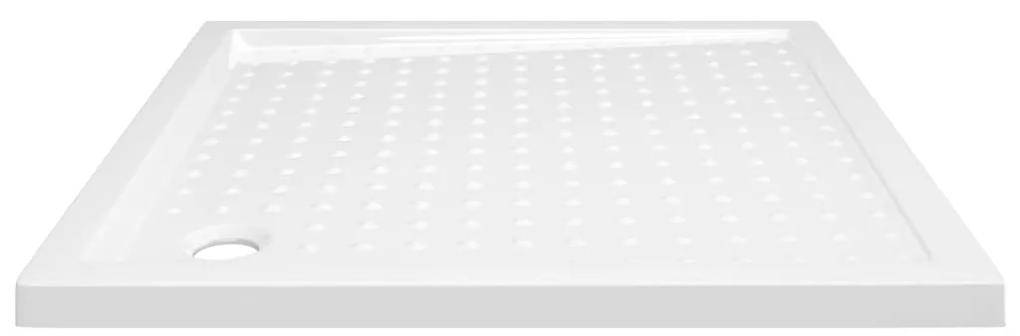 vidaXL Βάση Ντουζιέρας με Σχέδιο Τάπας Λευκή 90 x 90 x 4 εκ. από ABS