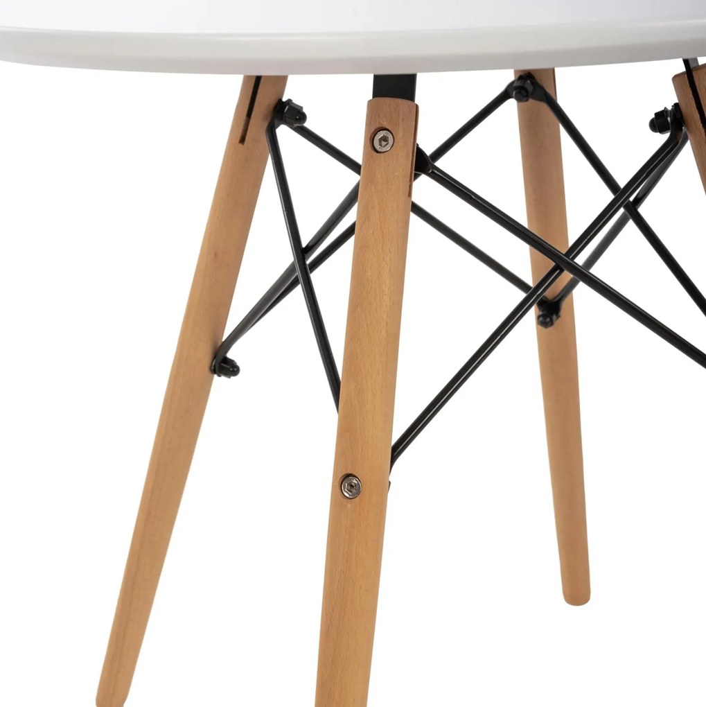 Τραπέζι MINIMAL KID με επιφάνεια MDF Στρόγγυλη Λευκή 60x60x51 εκ. 60x60x51 εκ.