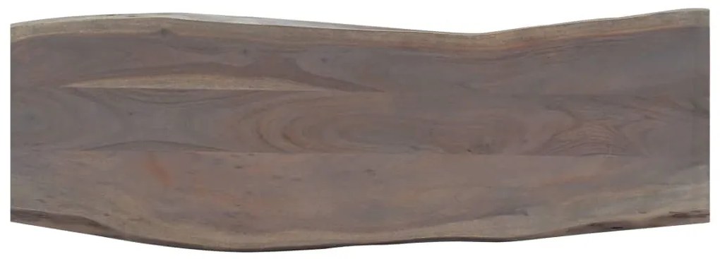 vidaXL Τραπέζι Κονσόλα Γκρι 115x35x76 εκ. Μασίφ Ξύλο Ακακίας / Σίδηρο