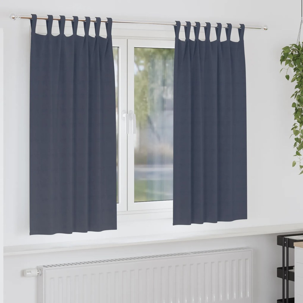 vidaXL Κουρτίνες συσκότισης 2 pcs Ανθρακί 175 x 140 εκ. Πολυεστέρας