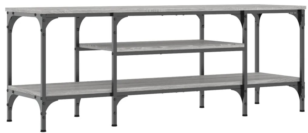 vidaXL Έπιπλο Τηλεόρασης Sonoma Γκρι 121x35x45 εκ. Επεξ. Ξύλο/Σίδερο