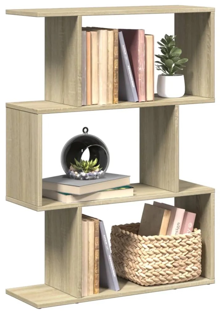 Βιβλιοθήκη/Διαχωριστικό Χώρου 3 Επ. Δρυς 70x24x97 εκ. Επ. Ξύλο