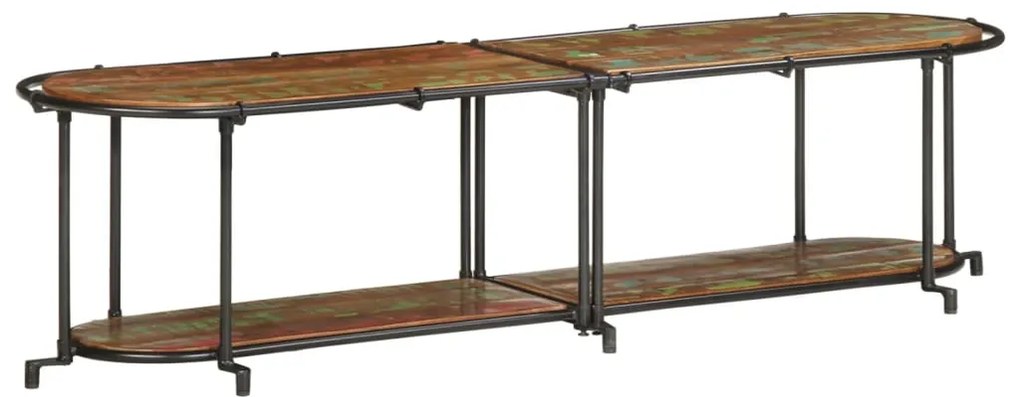 ντουλάπι τηλεόρασης 160x42x40 cm από μασίφ ξύλο αναγεννημένο - Καφέ