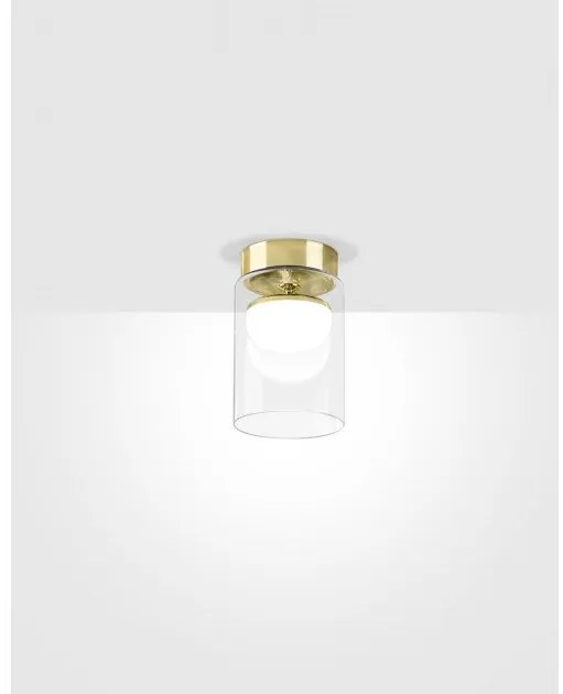 Πλαφονιέρα Φωτιστικό Οροφής LED 8,5W 2700K Dimmable Triac Κρύσταλλο Diver C5 Prandina-1C72002111201-Ορείχαλκος 1C72002111201