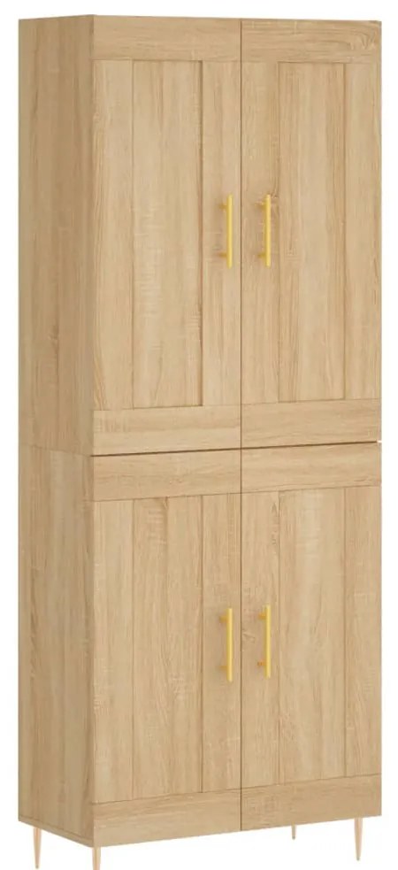 vidaXL Ντουλάπι Sonoma δρυς 69,5 x 34 x 180 εκ. από Επεξεργασμένο Ξύλο