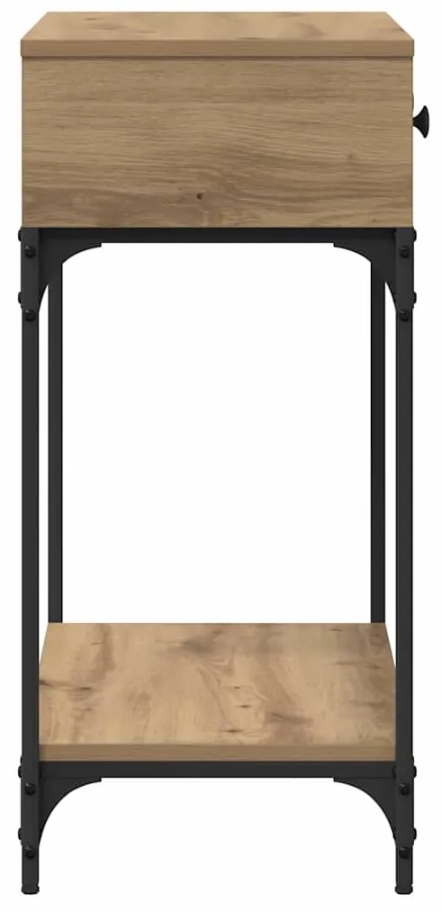 vidaXL Τραπέζι κονσόλας με συρτάρι artisan δρυς 75 x 34.5 x 75 εκ