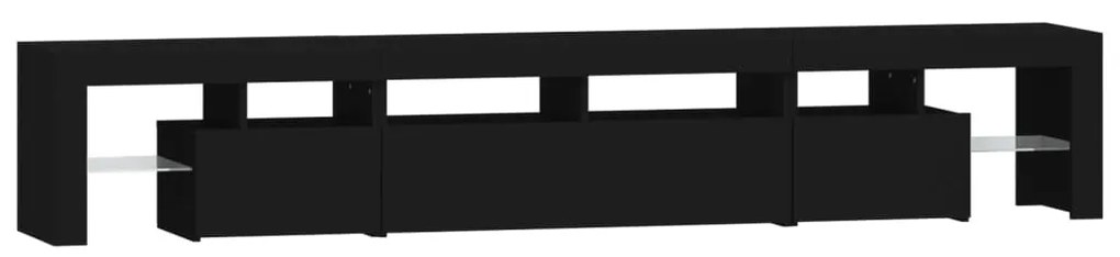 vidaXL Έπιπλο Τηλεόρασης με LED Μαύρο 230x36,5x40 εκ.