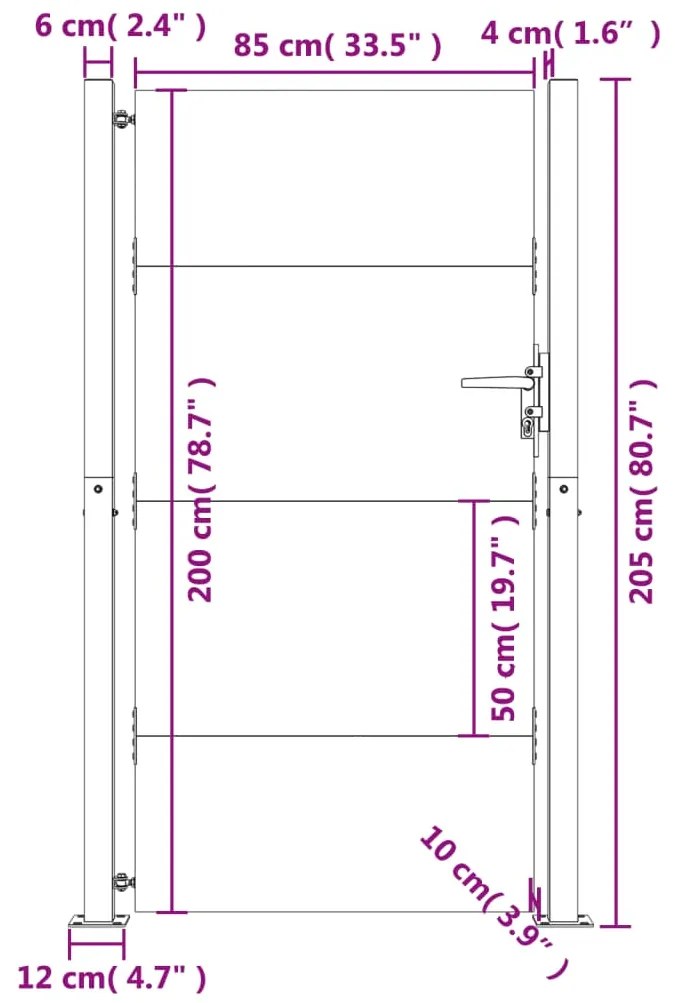 ΠΥΛΗ ΚΗΠΟΥ 105 X 205 ΕΚ. ΑΠΟ ΑΤΣΑΛΙ CORTEN 153267