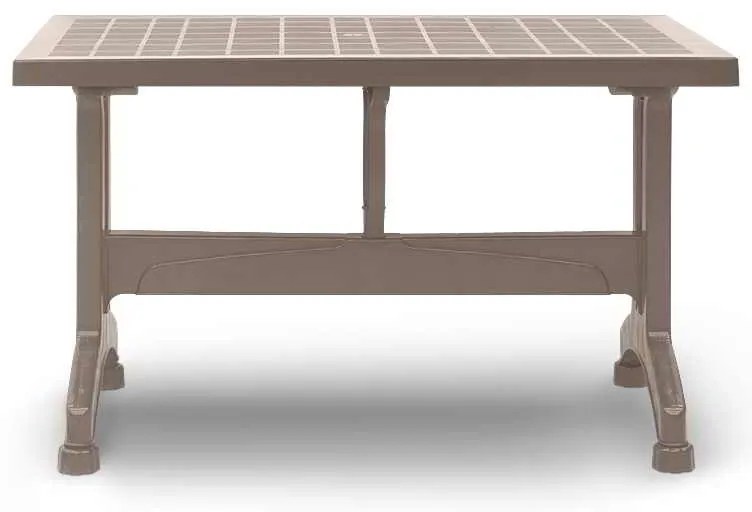 Τραπέζι πολυπροπυλενίου Callan Megapap χρώμα cappuccino 140x80x73εκ.