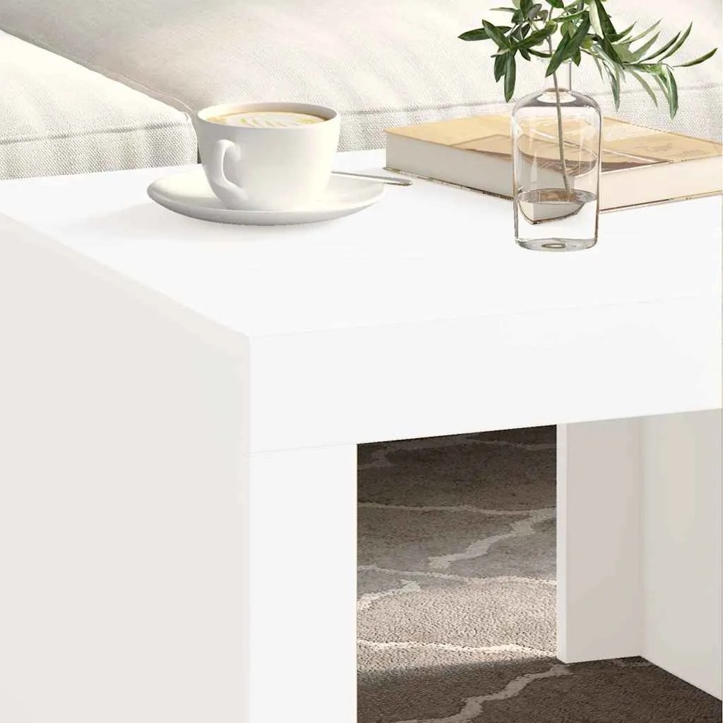 vidaXL Τραπεζάκι Σαλονιού Λευκό 50x50x35 εκ. από Επεξεργασμένο Ξύλο