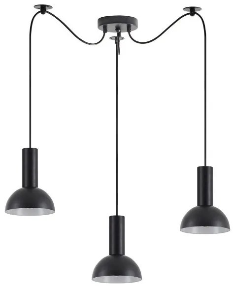 Κρεμαστό Φωτιστικό Οροφής 3xE27 Μαύρο Adept Tube 77-8556 Homelighting-77-8556-Μαύρο 77-8556