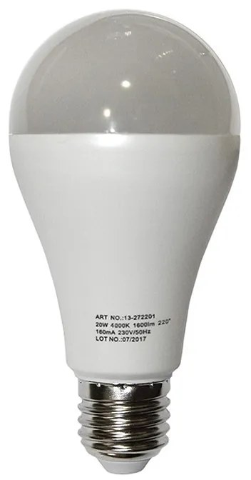 Adeleq Led Λάμπα Αχλάδι Ε27 20W 230V Λευκό 4000Κ 13-2722201