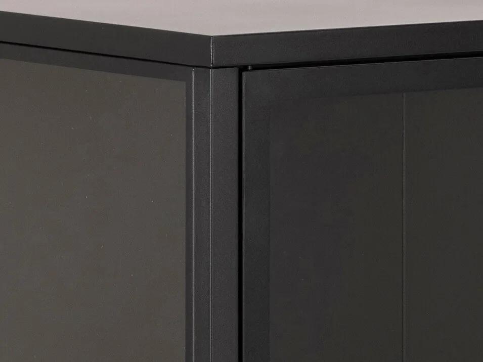 Βιτρίνα Oakland J114, Μαύρο, Με πόρτες, Ο αριθμός των θυρών: 2, 99x80x40cm, 21 kg | Epipla1.gr
